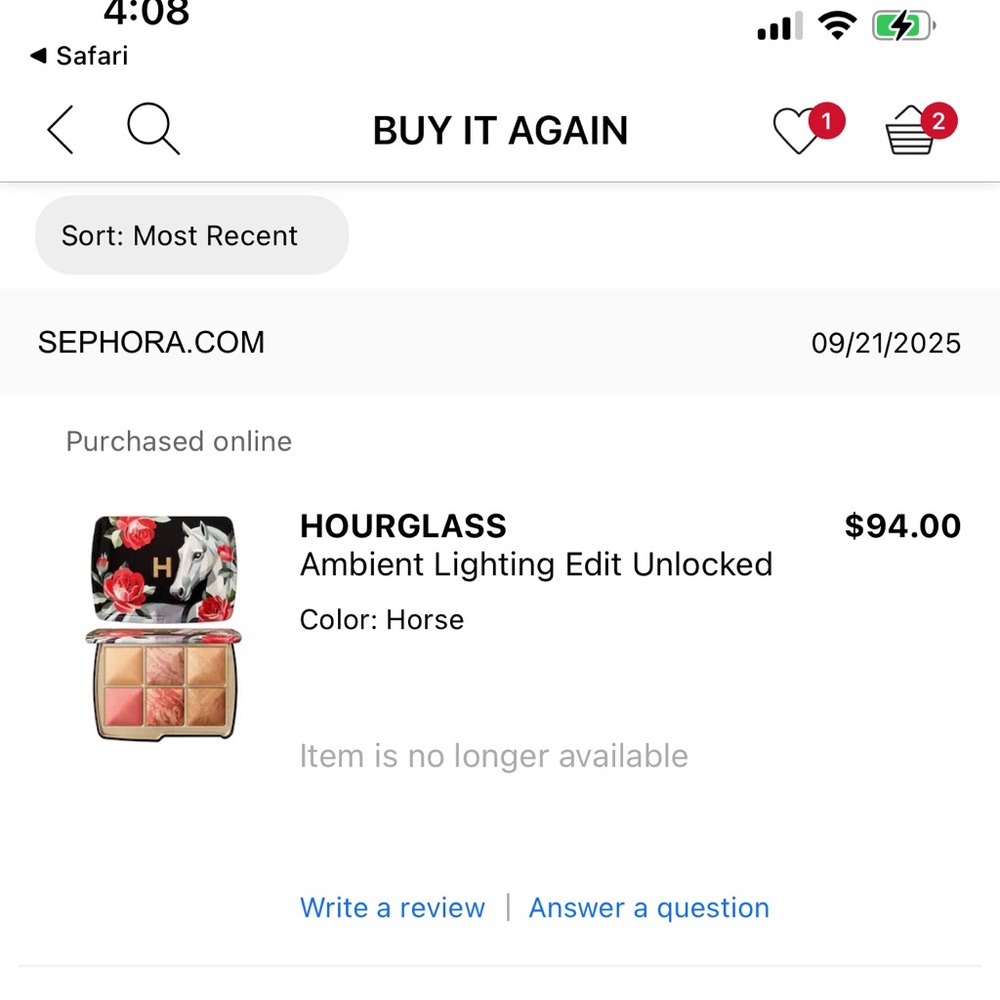 Hourglass Horse Palette NWT - Picture 3 of 5